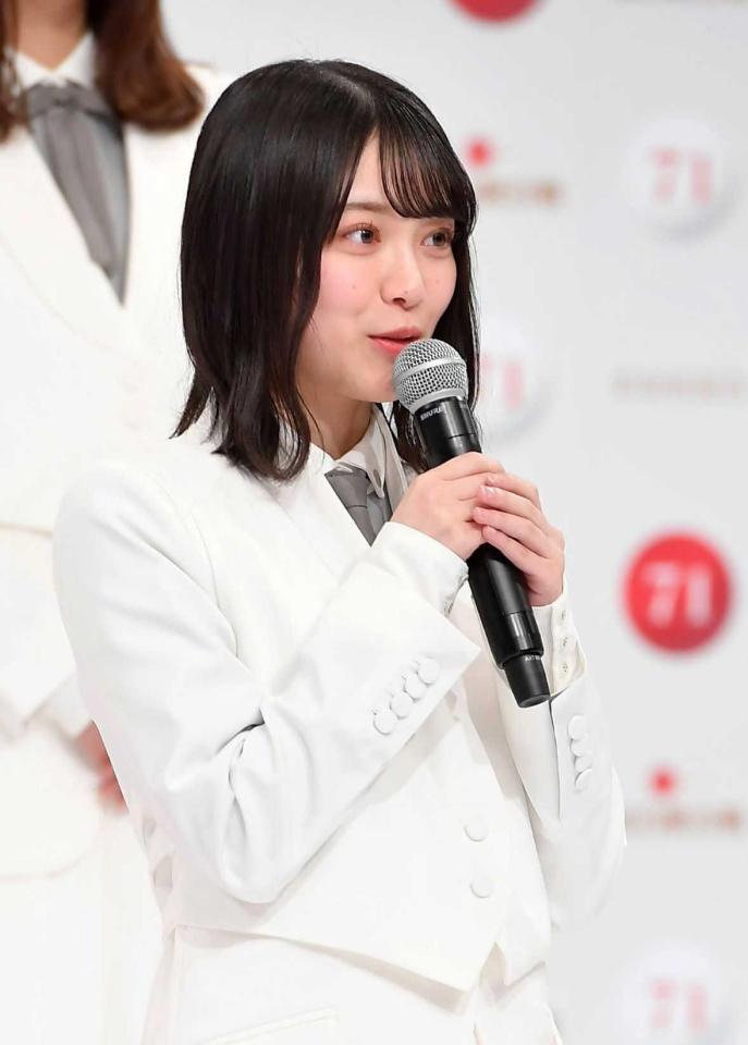 　意気込みを語る櫻坂４６の森田ひかる