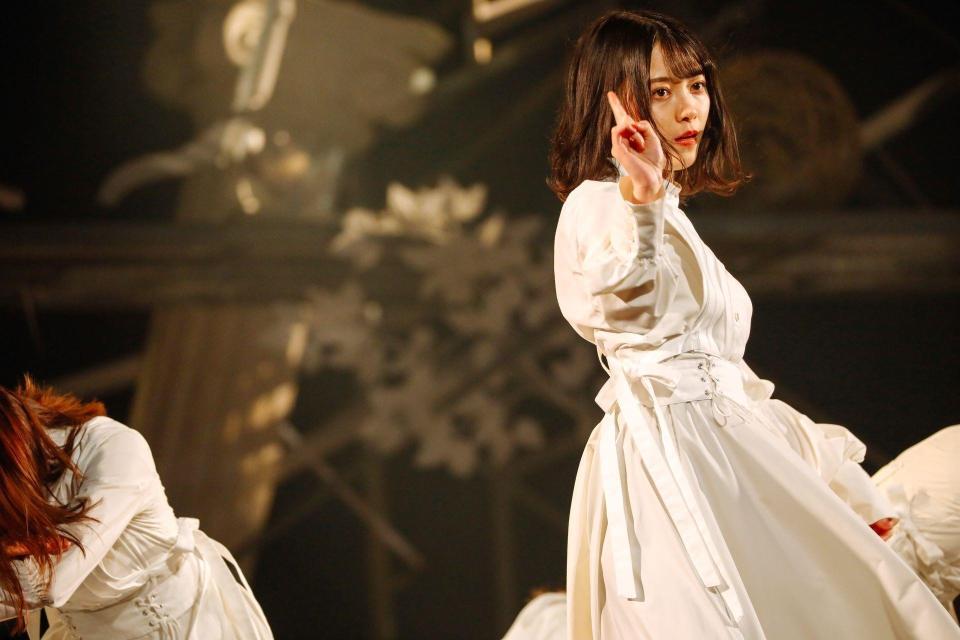 櫻坂46の初ライブで熱のこもったパフォーマンスを見せる森田ひかる（撮影・上山陽介）