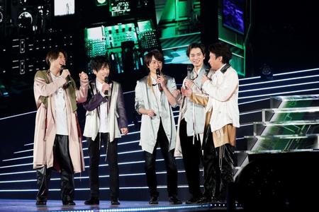 　配信ライブを行った嵐（左から）相葉雅紀、二宮和也、櫻井翔、松本潤、大野智