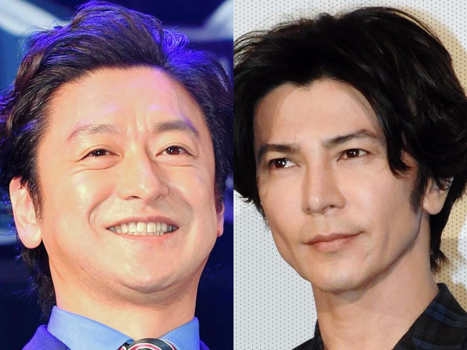 　石丸幹二（左）と武田真治