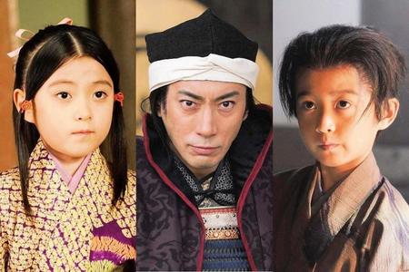 ドラマ初共演を果たす（左から）市川ぼたん、市川海老蔵、堀越勸玄＝（Ｃ）フジテレビ