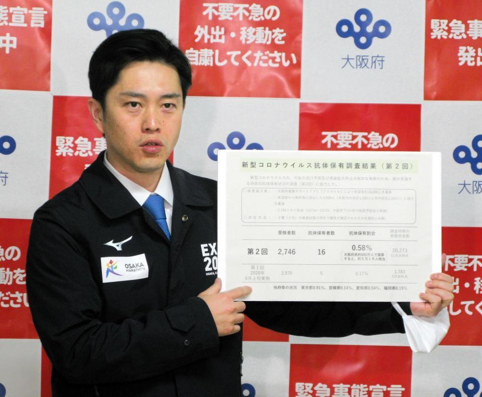 囲み会見に応じた吉村洋文大阪府知事＝大阪市内