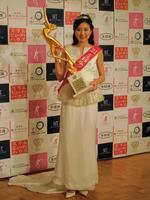 　「第５３回ミス日本コンテスト２０２１」でグランプリに輝いた松井朝海さん＝都内