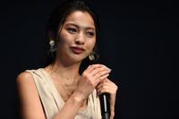 　イベントで抱負を語り涙を見せるゆきぽよ（３月２５日撮影）