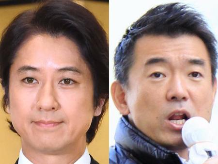 橋下徹氏（２０１５年１１月撮影・右）と谷原章介