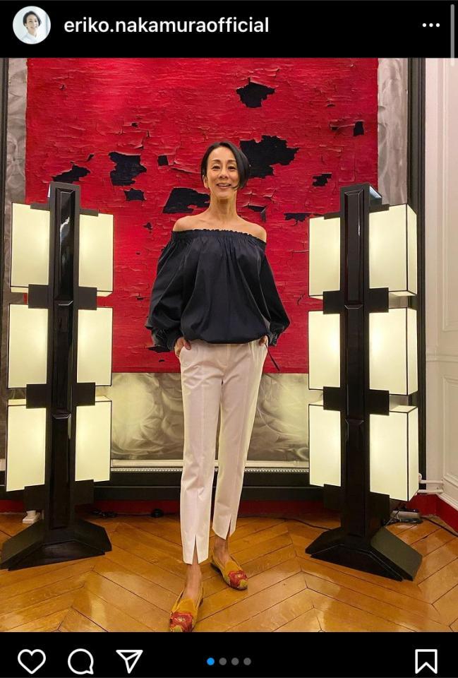 　中村江里子のインスタグラム@eriko.nakamuraofficialより