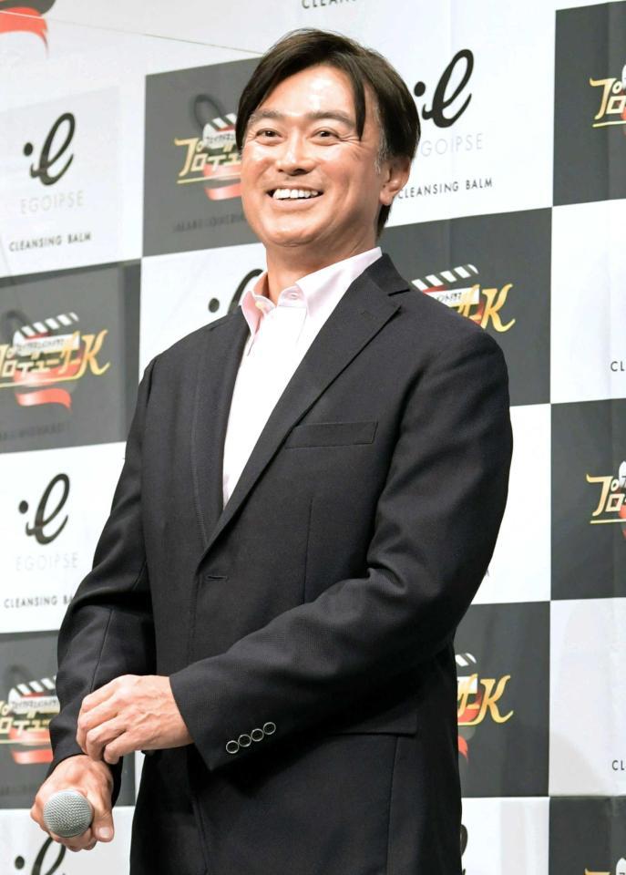 　松山英樹のマスターズ制覇に喜ぶ石黒賢＝表参道ヒルズ・スペースオー（撮影・三好信也）