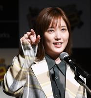 「ほんだのげーむ　タイトル発表会」に登場した本田翼＝東京・銀座の時事通信ホール（撮影・堀内翔）