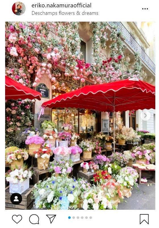 中村江里子 圧巻 ２階まで花が咲き乱れるパリの花屋を紹介 なんだかウキウキ 芸能 デイリースポーツ Online