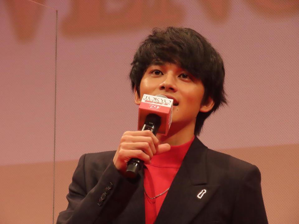 　映画「東京リベンジャーズ」のリベンジプレミアイベントにサプライズ登場した北村匠海＝都内