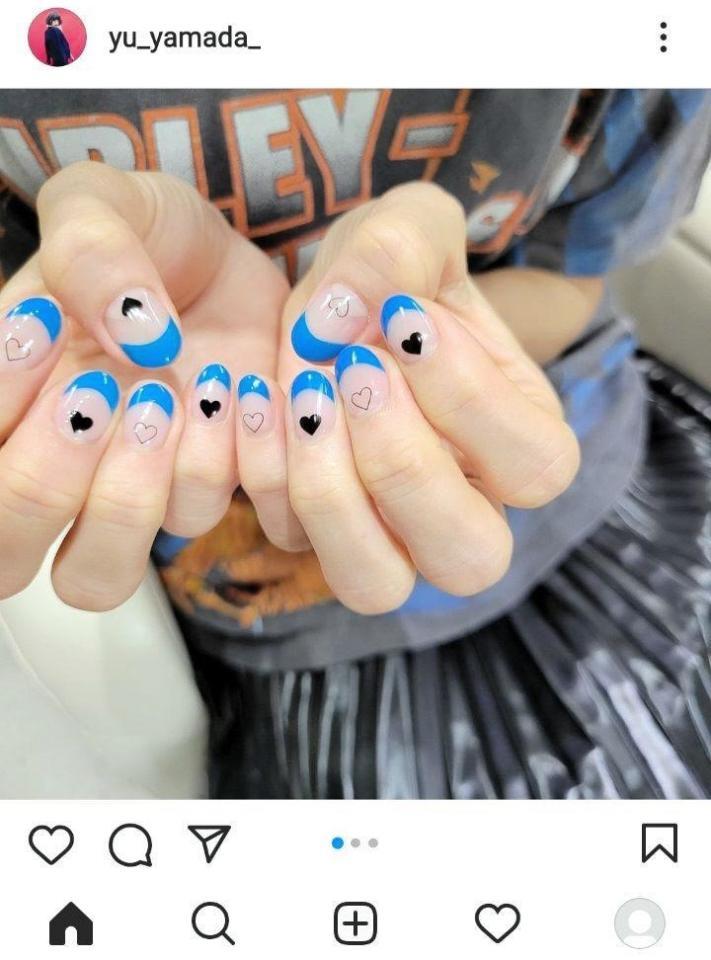 山田優が ドラえもんみたいな青のフレンチ ネイルを公開 かわいい の声殺到 芸能 デイリースポーツ Online 山田優が ドラえもんみたいな青のフレンチ ネイルを公開 かわいい の声殺到 芸能 デイリースポーツ Online