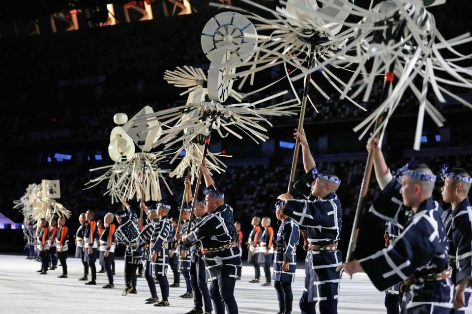 江戸時代の火消しを表現したパフォーマンス