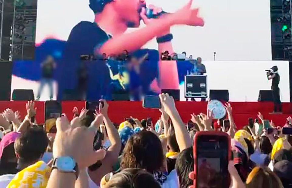 　音楽イベント「ＮＡＭＩＭＯＮＯＧＡＴＡＲＩ２０２１」の様子＝29日、愛知県常滑市（参加者提供、画像の一部を加工しています）