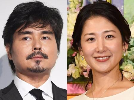 　小澤征悦（左）と桑子真帆アナウンサー