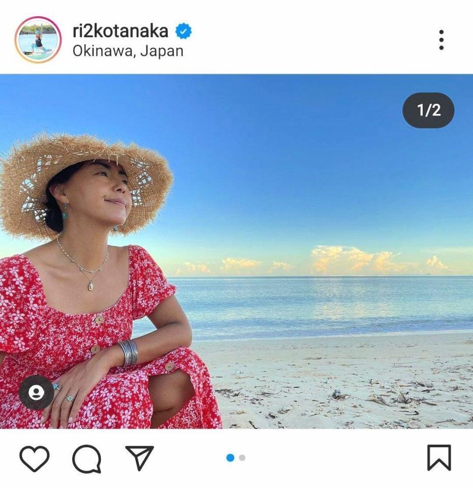 沖縄在住の田中律子 家の前のビーチ がまるで絵ハガキ こんな生活したい の声 芸能 デイリースポーツ Online