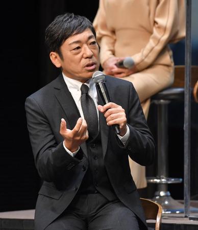 　ＴＢＳ日曜劇場「日本沈没－希望のひと－」制作発表に登場した香川照之＝東京・ベルサール御成門タワー（撮影・伊藤笙子）