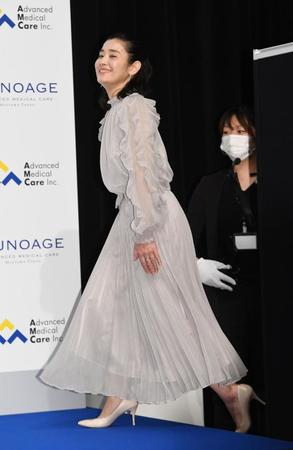 「ＭＵＮＯＡＧＥ」のブランドアンバサダーに就任した石田ひかり（撮影・佐藤厚）