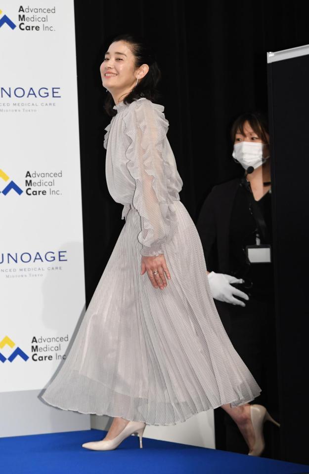 「ＭＵＮＯＡＧＥ」のブランドアンバサダーに就任した石田ひかり（撮影・佐藤厚）