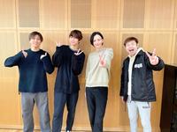 　舞台「コーリング」に出演する（左から）井澤勇貴、中山優貴、小野健斗、品川祐
