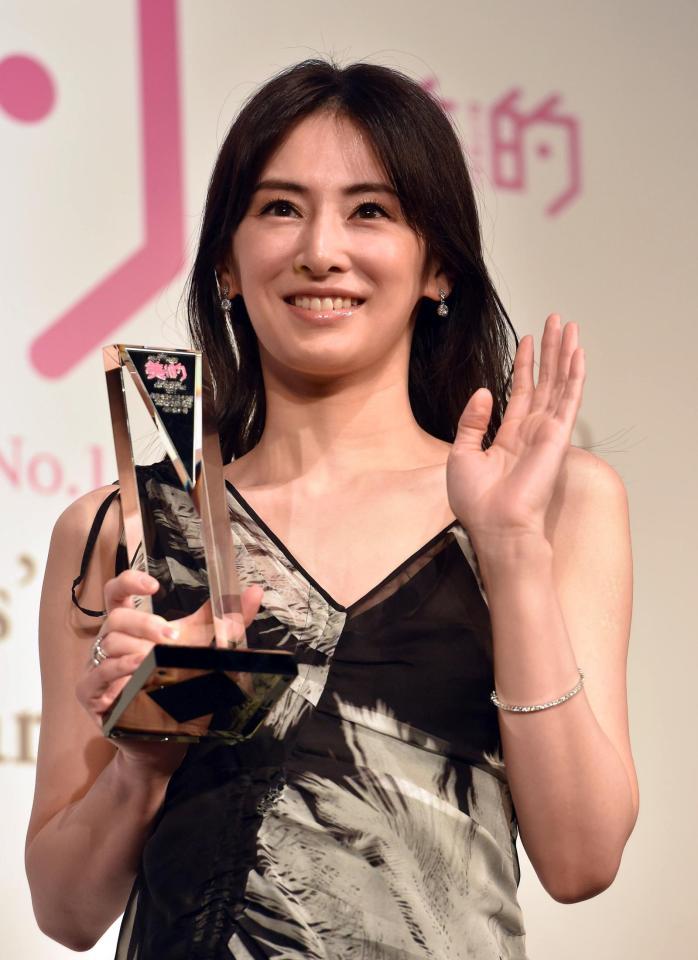 「２０２１　美的ベストビューティウーマン」に輝いた北川景子＝東京・日本橋のマンダリン・オリエンタル（撮影・佐藤厚）