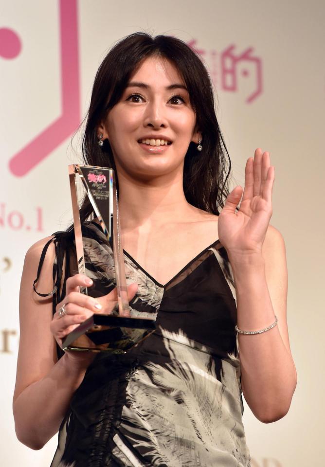 「２０２１　美的ベストビューティウーマン」に輝いた北川景子＝東京・日本橋のマンダリン・オリエンタル（撮影・佐藤厚）