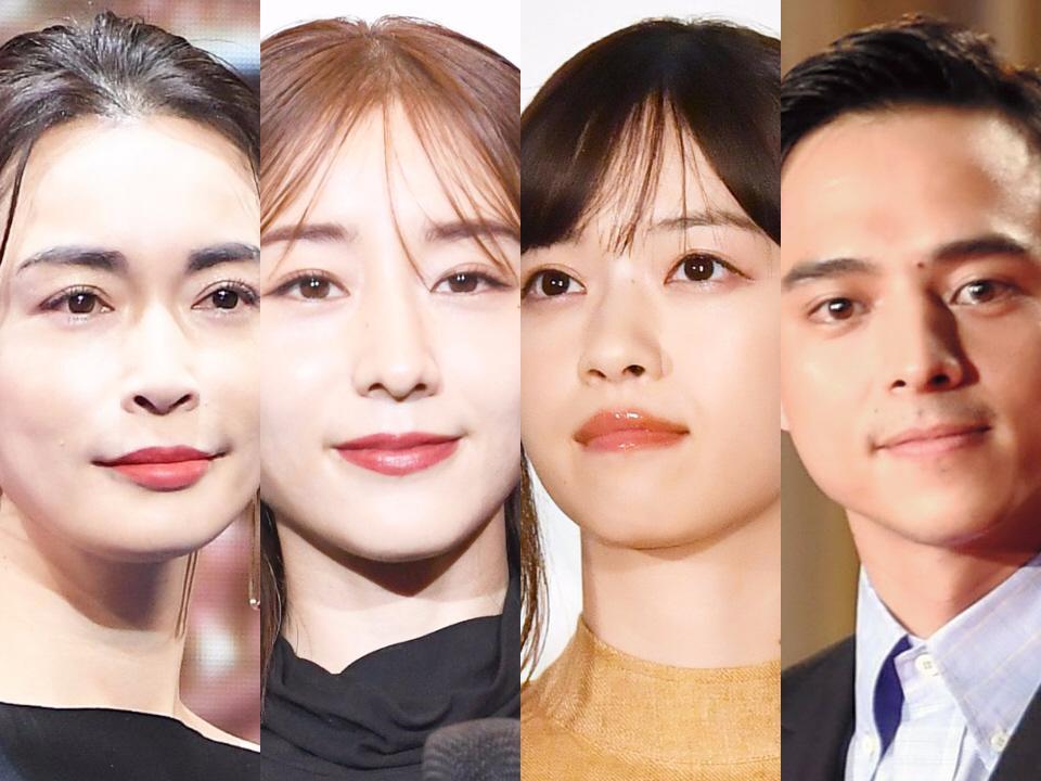 （左から）長谷川京子、田中みな実、西野七瀬、満島真之介