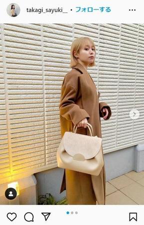 ２２日の高木紗友希のインスタグラム＠ｔａｋａｇｉ＿ｓａｙｕｋｉ＿より