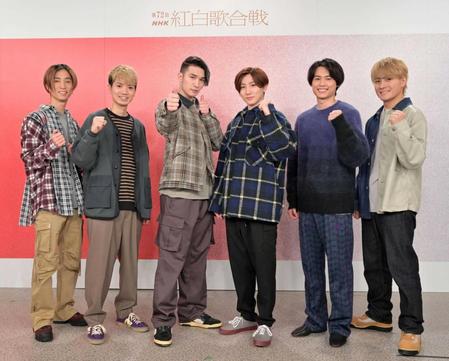 　２度目の出場となるＳｉｘＴＯＮＥＳ（左から）田中樹、高地優吾、ジェシー、京本大我、松村北斗、森本慎太郎（ＮＨＫ提供）