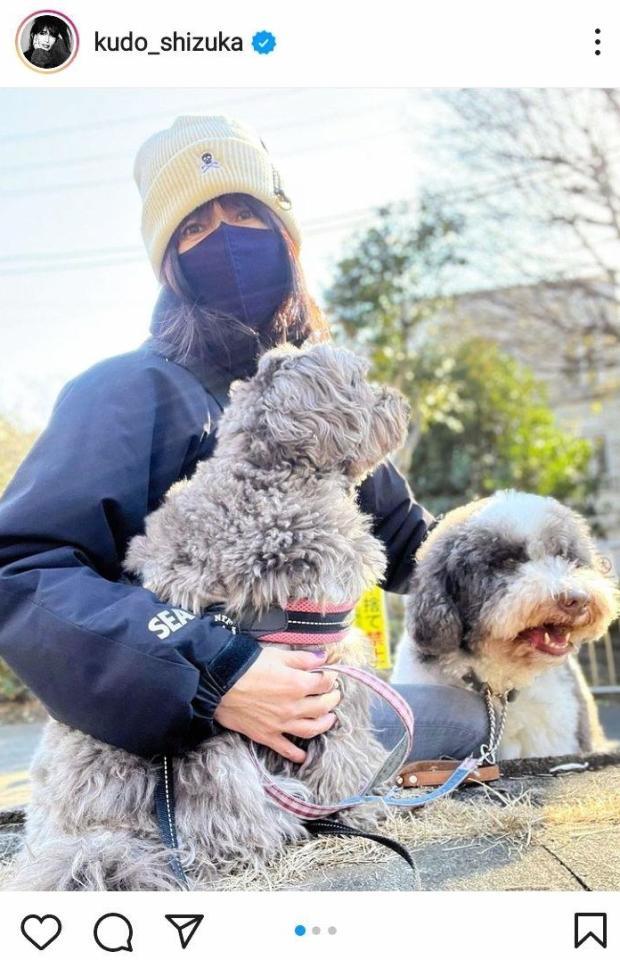　工藤静香のインスタグラム＠ｋｕｄｏ＿ｓｈｉｚｕｋａより