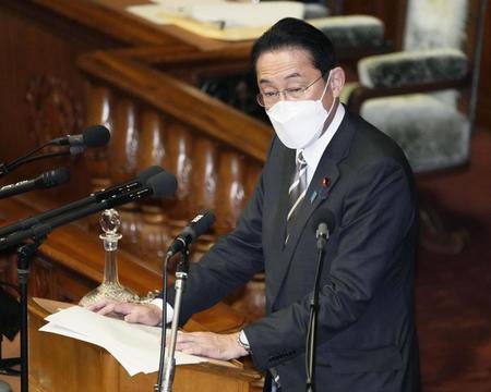 　衆院本会議の代表質問で答弁する岸田首相