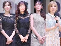 　「ミスＦＬＡＳＨ２０２１」の（左から）益田アンナ、霧島聖子、名取くるみ、高槻実穂