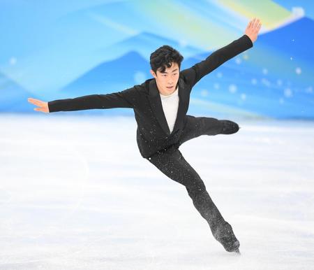 　ネーサン・チェンのＳＰの演技（撮影・堀内翔）