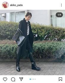 矢田亜希子 グッチのコートに鞄、エルメスのニット、私服コーデが「美