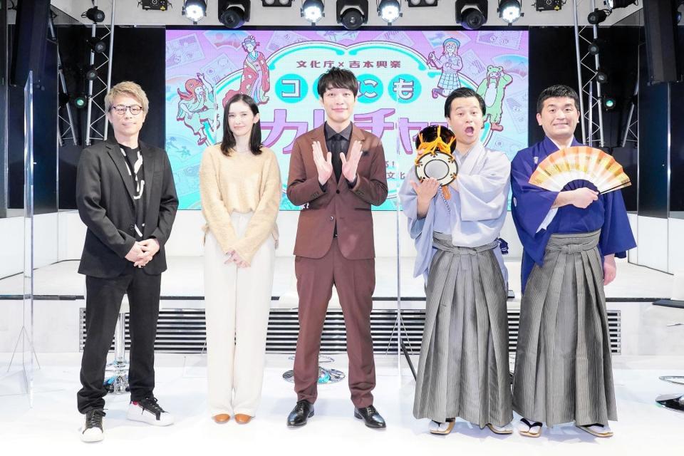 　イベントに登壇した（左から）田村淳、市川紗椰、川島明、すゑひろがりずの南條庄助、三島達矢