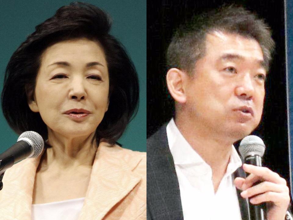 　櫻井よしこ氏（左）と橋下徹氏