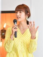 パラマウントベッド「眠りを楽しむＷＥＥＫ」のトークショーに登場した前田有紀さん＝都内（撮影・伊藤笙子）