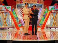 （左から）優勝したカベポスターの永見大吾、浜田順平