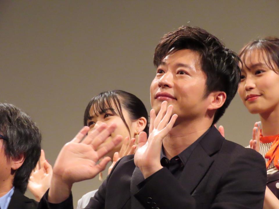 映画「女子高生に殺されたい」の完成披露上映会に出席した田中圭＝都内