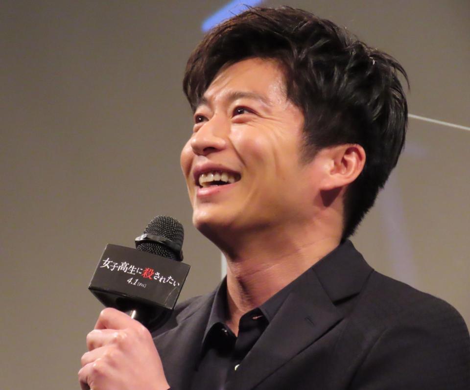 映画「女子高生に殺されたい」の完成披露上映会に出席した田中圭＝都内