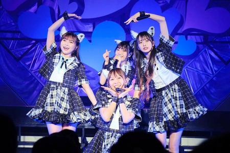 　７周年ライブでファンを盛り上げたわーすたの廣川奈々聖、小玉梨々華、三品瑠香、松田美里（左から時計回り）＝東京・豊洲ＰＩＴ