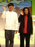 「有楽町でも沖縄国際映画祭！イベント」に出席したゴリ（左）と又吉直樹＝都内