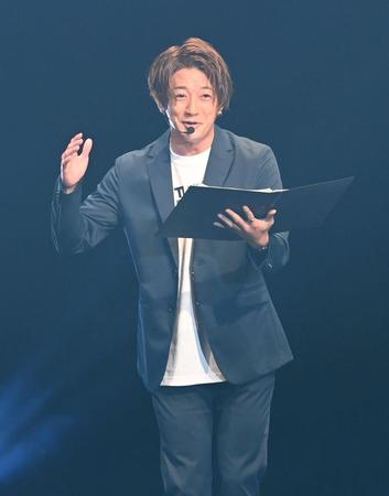 　イベントの司会で登場した大倉士門（撮影・高石航平）