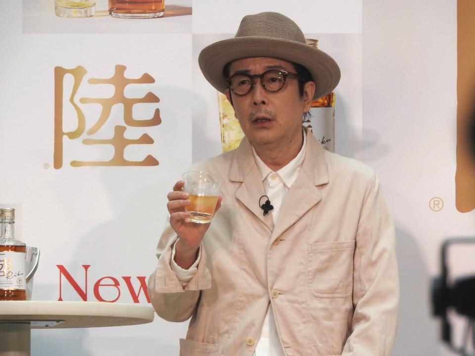 　「キリンウイスキー　陸」新発売記念発表会に登場したリリー・フランキー