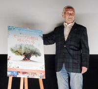 　映画「オリーブの樹は呼んでいる」の舞台あいさつでの柳生博さん＝２０１７年５月