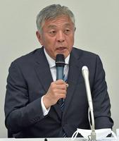 　日本維新の会から参院選の候補者として公認され決意を語る青島健太氏（撮影・佐々木彰尚）