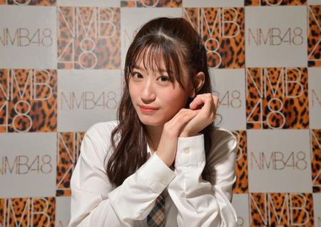 　活躍の場を広げたいと語ったＮＭＢ４８・上西怜＝ＮＭＢ４８劇場（撮影・神子素慎一）