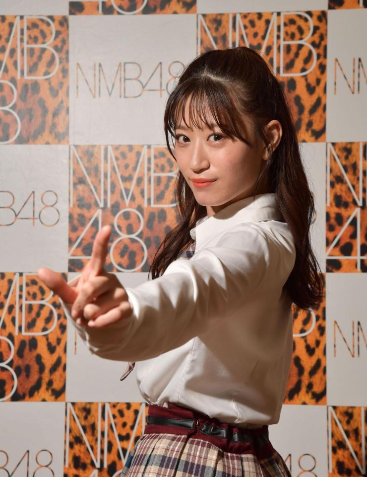 　活躍の場を広げたいと語ったＮＭＢ４８・上西怜＝ＮＭＢ４８劇場（撮影・神子素慎一）
