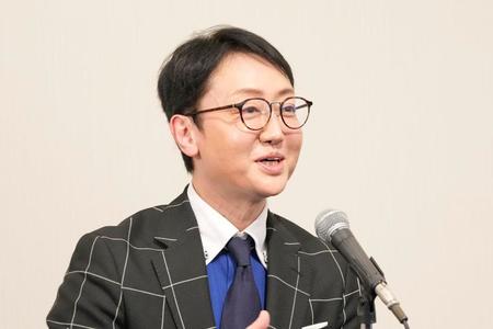 　「六月大歌舞伎」の第３部「ふるあめりかに袖はぬらさじ」の取材会を行った河合雪之丞＝都内