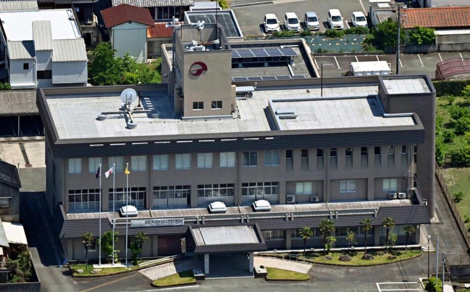 　山口県阿武町役場＝18日