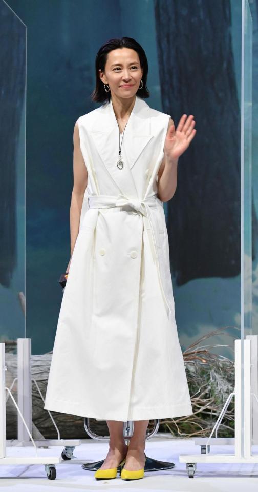 　映画「ジュラシック・ワールド／新たなる支配者」の緊急シンポジウムに登場した木村佳乃（撮影・佐々木彰尚）